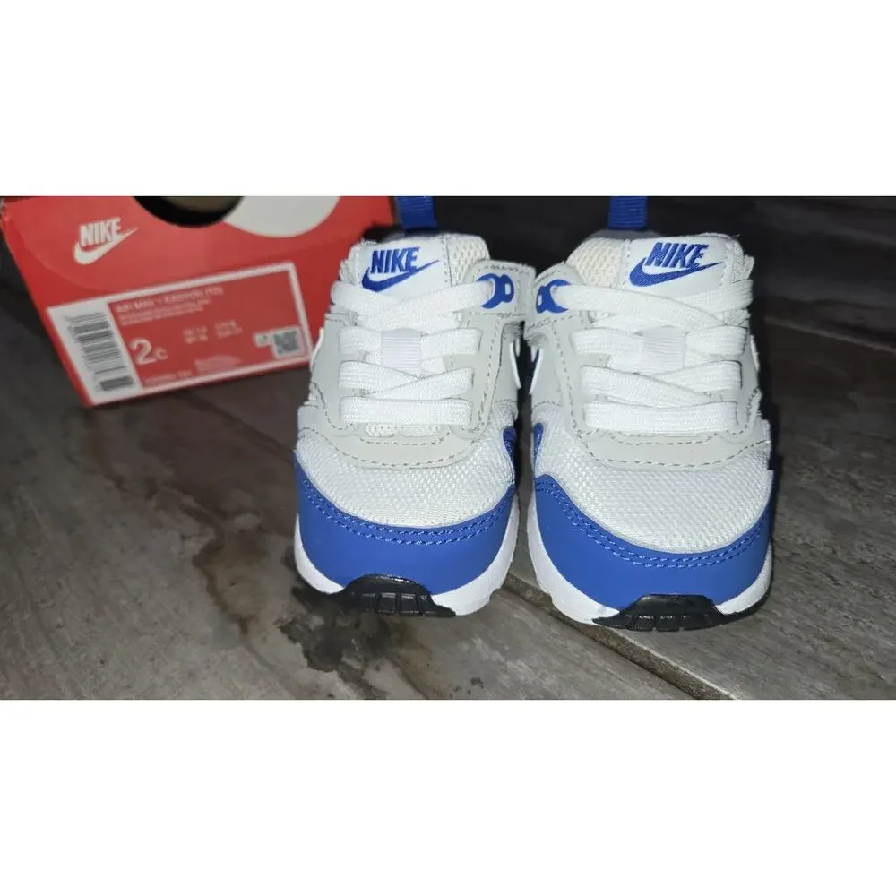 Nike Air Max 1 Easyon White/Game Royal-Neutral Gray DZ3309-104 Toddler Size 2C